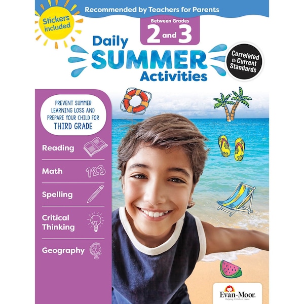 Evan-Moor Educational Publishers Daily Summer Activities, Moving from 2nd Grade to 3rd Grade 1073 - main